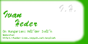 ivan heder business card